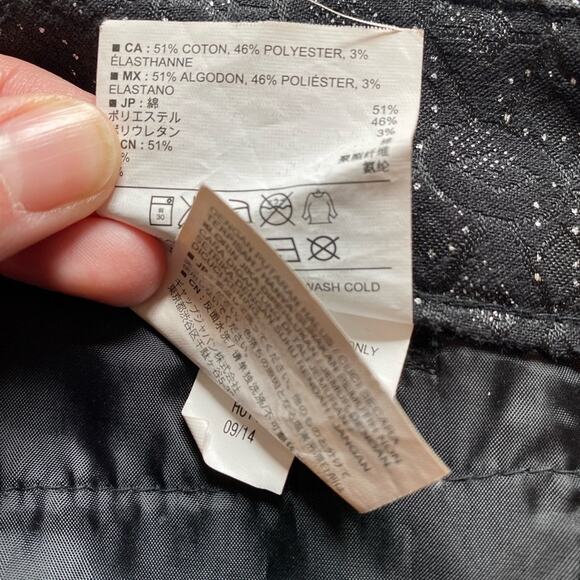 Old Navy The Pixie Sexy Fairy Black Sparkle Geometric Skinny Ankle Pants Size 2 - Picture 10 of 12